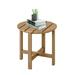 Vicamelia Outdoor Side Table Small Round Table Weather-Resistant HDPE Adirondack Table for Patio Poolside Garden Brown