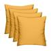 RSH DÃ©cor Indoor Outdoor Set of 4 Pillows Made with Sunbrella Fabric 17 x 17 Canvas Buttercup Yellow