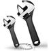 Adjustable Hand Wrench Black Spanner Wrench Size Adjustable Spanner Hand Knurl Tool Adjustable Wrench Wide Wrench Repair Hand Tool (2 Pieces 2.5 Inch 4 Inch)