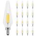 Luxrite E12 Candelabra LED Light Bulbs 2700K Dimmable 4.5W 500 Lumens HX10.5 Glass Wet Rated UL Listed 16 Pack