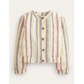 Textured Button Jacket Ivory Women Boden