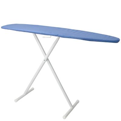 Hospitality 1 Source IBTACDSF02 Full Size Ironing Board w/ Blue Cotton Cover - 53"L x 14"W x 36"H, White Steel Legs