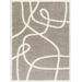 Gilon 7'10" x 10' Modern Natural Gray/Taupe/Smoke/Multi Brown/Dark Gray Area Rug - Hauteloom