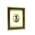 Beautiful embroidered Antique art deco woman on silk in Frame Germany 1920