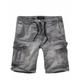 Mey & Edlich Herren Kurze Hose Regular Fit Grau einfarbig