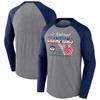 Fanatics Heather Gray UConn Huskies Five-Time NCAA Men's Basketball National Champions Retro Tri-Blend Long Sleeve T-Shirt