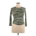 Old Navy Pullover Sweater: Green Camo Tops - Women's Size Large