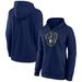 Women's Fanatics Branded Navy Milwaukee Brewers Distressed Team Pullover Hoodie