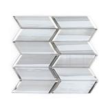 HAORE HOME 1.89" x 8" Glass Mosaic Sheet Wall Tile Glass in Gray | 7.8 H x 1.89 W x 0.31 D in | Wayfair HAOREHOME-UG008