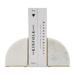 Joss & Main Nata 2 Piece Bookends - Set of Marble Decorative Pie Bookends For Home or Office - Gifts for Book Lovers Marble in White | Wayfair