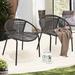 Wade Logan® Bangaly Patio Dining Armchair in Black | 28.14 H x 25.59 W x 24.8 D in | Wayfair 172A126E4AC24533A3B803344F6568F0