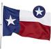 Texas Flag 5x8 Feet - Embroidered Star Sewn Stripes Outdoor Heavy Duty 210D Oxford Nylon Flags Vivid Color - Canvas Header Brass Grommets and 4 Stitch Hemming USA Flag