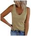 Dtydtpe Tank Top for Women Solid Tank Tops U-Neck Base Shirt Summer Casual Workout Tees Womens Tops