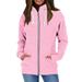 Dtydtpe 2024 Clearance Sales Shacket Jacket Women Autumn Winter Warm Hoodless Stand Collar Zip Jacket Womens Long Sleeve Tops Winter Coats for Women