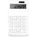 EooCoo Basic Standard Calculator 12 Digit Desktop Calculator with Large LCD Display for Office School Home & Business Use Modern Design - White