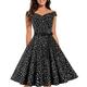 iOPQO Sundresses for Women Homecoming Dresses Fall Dresses for Women 2022 Women s Vintage Cocktail Dress 1950S Retro Cocktail Sleeveless Swing Party Dress Women s Cocktail Dresses Black M