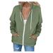 Dtydtpe Clearance Sales Shacket Jacket Women Hoodie Full Zip Lightweight Sweatshirts Pockets Jacket Coat Womens Long Sleeve Tops Winter Coats for Women