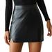 iOPQO skirts for women Women s Faux Leather High Waisted Mini Skirt Pu Split Bodycon Shorts Skirts With Slit Skirt Black XL