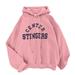 iOPQO Hoodies For Women Women s Cute Sweatshirt Kawaii Long Sleeve Hoodie Cotton Pullover Tops For Teen Girls Clothes Women s Hoodies Pink Xl