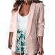 iOPQO cardigan for women Women Classic Blazer Jackets Business Casual Boyfriend Fashion Plus Size Lightweight Work Blazer Jacket Women s Blazers Pink XL