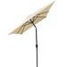 Arlmont & Co. 6 X 9Ft Patio Umbrella Outdoor Waterproof Umbrella w/ Crank & Push Button Tilt Metal in Brown | 92.4 H x 108 W x 72 D in | Wayfair