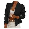 Dtydtpe Shacket Jacket Women Casual Solid Color Loose Zipper Cardigan Coat Womens Long Sleeve Tops Winter Coats for Women