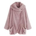 Dtydtpe Clearance Sales Cardigan for Women Ladies Double-Sided Plush Large Lapel Bat Sleeve Cardigan Jacket Plus Size Tops for Women Winter Coats for Women