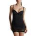 iOPQO jumpsuits for women Women S Tulle Hemline Full Slip Shapewear Stretchy Bodysuit Body Shaper With Built In Bra Cami Dress Shapers Black XXL