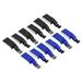 Uxcell 48cmx5cm Ski Strap Fasteners 6 Pack Skis and Pole Carrier Strap Black Blue Green