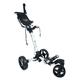 Axglo V2 Golf Push Cart - 3-Wheel - Patented 1-Step Folding System - White/Grey