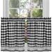 Buffalo Check Plaid Gingham Kitchen Window Curtain Tiers Set
