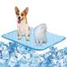 Washable Summer Cooling Mat Foldable Self Cooling Pad for Dog Cat (39.3 x 27.5 in Blue)