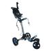 Axglo V2 Golf Push Cart - 3-Wheel - Patented 1-Step Folding System - Grey/Blue