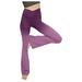 Women Gradient Print Yoga Pant Boot Cut High Waist Workout Leggings Elastic No-See Through Flare Pants Yoga Pants Loose Yoga Compression Pants for Women with Pockets