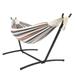 Ktaxon 9ft 200*150cm Polyester Cotton Hammock Hammock Set Coffee Strip