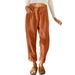 iOPQO Joggers for Women Corduroy Pants Women shorts for Women Corduroy Pockets Cropped Straight Leg Pants Elegant Casual Trousers Women s Casual Pants Sweat Pants Bell Bottom Jeans Orange Pants XXL