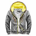 iOPQO hoodies for men Mens Hoodie Winter Warm Villus Zipper Sweater Jacket Outwear Coat Men s Jackets Grey XXL