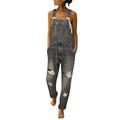 iOPQO jumpsuits for women Women s Casual Vintage Overalls Loose Straight Denim Bib Overall Jean Pants Women s Jumpsuit Grey M