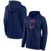 Women's Fanatics Branded Navy Cleveland Guardians Distressed Team Pullover Hoodie