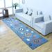 RUGSOTIC CARPETS HAND TUFTED WOOL ECO-FRIENDLY AREA RUGS - 2 6 x10 Runner Light Blue Modern Contemporary Design High Pile Thick Handmade Anti Skid Area Rugs for Living Room Bed Room (K00512)
