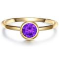 Glanzstücke München - Ring Sterling Silber Amethyst in Gelbgold Ringe Damen