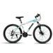 SOCOOL Adult Mountain Bike Stainless Steel Frame 21 Speed Shimano 26 Inch Wheels Suspension Fork and Dual Disc Brake Hardtail Bicycle for Mens Womens -White & Black & Blue