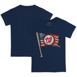 Youth Tiny Turnip Navy Washington Nationals Baseball Flag T-Shirt