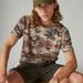 Lucky Brand Linen Short Sleeve Pocket Crew Neck Camo Leaf Tee - Men's Clothing Tops Shirts Tee Graphic T Shirts, Size L