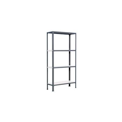 Proregal Wohnregal Living Koala Metal mit 4 Fachböden | HxBxT 160x80x30cm | Fachlast 150kg | Anthrazit/Weiß | Homeregal Zimmerregal Küchenregal Regal Image