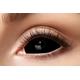 Eyecatcher - Sclera Kontaktlinse Black mit Sehstärke, 1 Stück 6-Monatslinse weich, Sehhilfe, farbige Linse für Halloween und Karneval