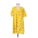 Wednesday's Girl Casual Dress - Popover: Yellow Dresses - Women's Size X-Small