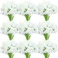 Janinka 60 Pieces Calla Lily Artificial White Flowers Bulk Calla Lilies Bouquet for Wedding Fake Real Touch Faux Bridal Bouquet Silk Lily Bouquet for Home Party Decoration, 14 Inch (White)