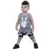 FRSASU Kids Outfits Clearance Toddler Baby Boys Tops Victory T Shirt Vest Camouflage Shorts Outfits Set