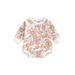 Amuver Newborn Baby Halloween Romper Long Sleeve Round Neck Cartoon Print One-Piece Bodysuit